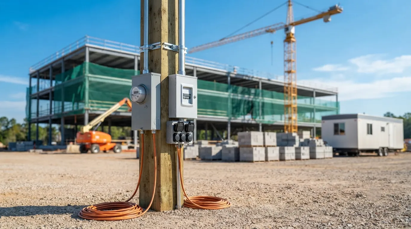 Temporary Power Pole in Philadelphia, PA